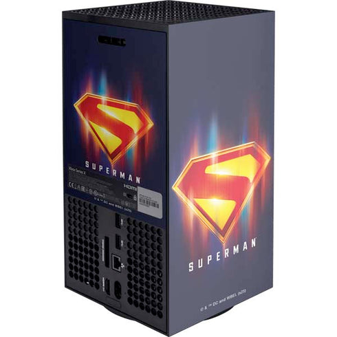 Superman 2025 Energy Shield Neon Emblem XBox Series X Digital Edition Console Skin